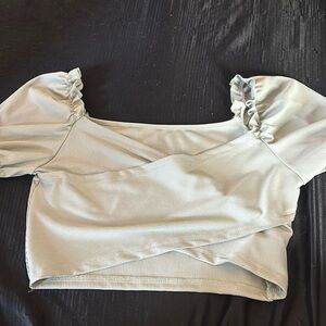 green shein crop top!